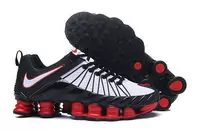 nike hommes shox tlx avenue synthetic leather white red